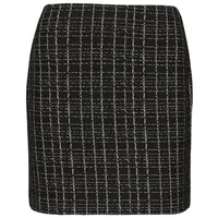 Comma, Miniröcke Damen Kariert Schwarz/ Silber 34