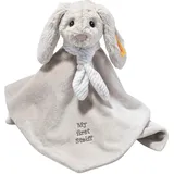 Steiff 242250 - Soft Cuddly Friends My first Steiff Hoppie Hase, Schmusetuch, Fingerpuppe, hellgrau, 26 cm