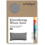 schlafgut Kissenbezug Woven Satin 40 x 80 cm Grau