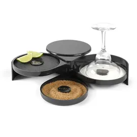 HENDI Zuckerrandhelfer 3-teilig 20 x 16 x 7,5 cm Schwarz