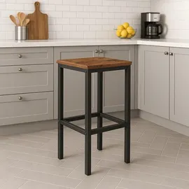 OEM Barhocker 30 x 65 x 40 cm Dunkelbraun/Schwarz