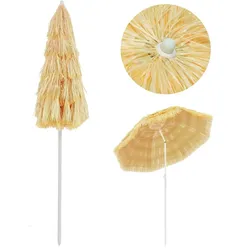 vidaXL Strandschirm Natur 180 cm Hawaii-Stil