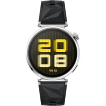Huawei Watch GT 5 41 mm Silber Fluorelastomer-Armband Schwarz