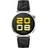 41 mm Silber Fluorelastomer-Armband Schwarz