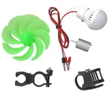 DAZZLEEX DIY Mini Windturbinenmotor mit Klinge und Birne alternativer Energiegenerator Kit
