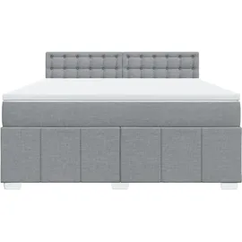 vidaXL Boxspringbett 180 x 200 cm Hellgrau