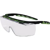 Pro Fit Schutzbrille Kubik EN 166 EN 170 Bügel schwarz/grün,Scheibe klar PC PRO FIT