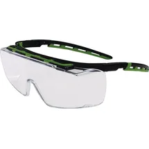 Pro Fit Schutzbrille Kubik EN 166 EN 170 Bügel schwarz/grün,Scheibe klar PC PRO FIT