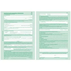 25 Stück RNK Arbeitsvertrag A4 SD 2x2Bl 25St
