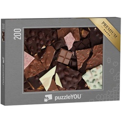 puzzleYOU Puzzle Eine Auswahl an Bruchschokolade, 200 Puzzleteile, puzzleYOU-Kollektionen Schokolade