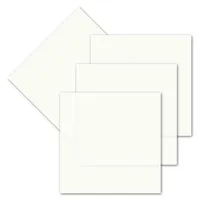 50x einfaches Einlege-Papier für quadratische Karten - transparent-weiß - 150 x 150 mm - ohne Falz - hochwertig mattes Papier von GUSTAV NEUSER