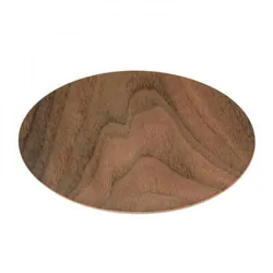 Secret de Gourmet - Brauner flacher Holzteller 26 cm