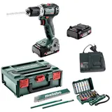 Metabo Akku Bohrschrauber BS 18 L BL 18V 2x2Ah Akku Bitset Meterstab Bleistift