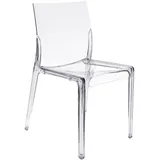 Stuhl Mia aus transparentem Polycarbonat, modernes Design, stapelbar, von Jan Kurtz
