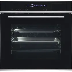 HANSEATIC Dampfbackofen "HBO7212SA1", A+ (A+++-D), grau (edelstahl), B:59,5cm H:59,6cm T:56,6cm, Backöfen, Dampffunktion: Speisen werden mit Dampf sanft gegart