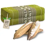 livasia Stützkissen Yogakissen (Classic) vegan und handgefertigt, 17x34x12cm, Kapok grün
