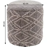 FineBuy Sitzhocker mit Stauraum Stoff 40 x 45 x 40 cm Grau
