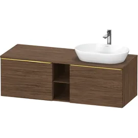 Duravit D-Neo Konsolenwaschtischunterbau wandhängend Nussbaum dunkel Matt 1400x550x459 mm - DE4950R3 DE4950R34210000