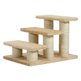 Tiertreppe Katzentreppe Hundetreppe Treppe für Katze und Hunde 3 Stufen Creme
