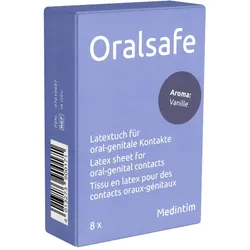 «Oral Safe Vanille», 8 Latextücher, hauchdünn, Vanillearoma (8 Tücher) 8 St