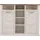 Forte Highboard 159,6 x 128,3 x 41,3 cm Weiß / Antikeiche