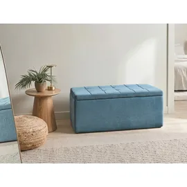 Beliani Sitzbank Orem Blau 100 x 40 cm