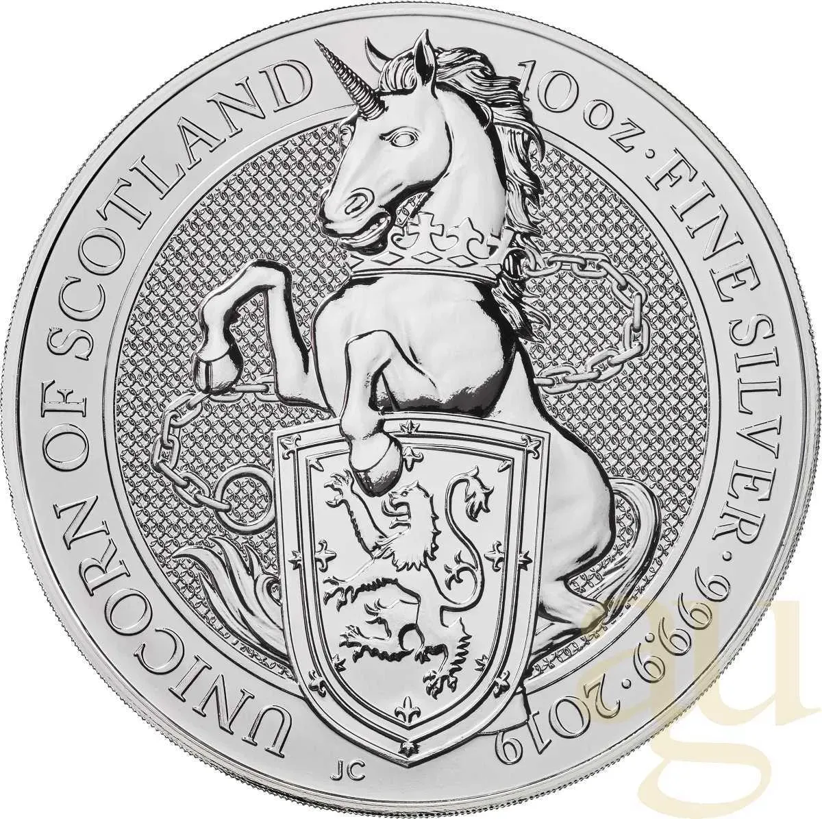 10 Unzen Silbermünze Queens Beasts Unicorn 2019