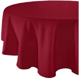 sander table + home Tischdecke Tischdecke "Loft", fleckabweisend Uni rot rund | 150 cm x 150 cm