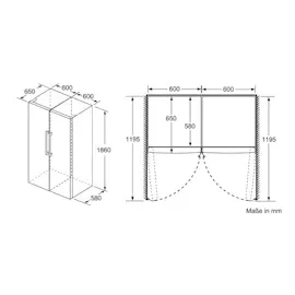 Siemens iQ500 KS36VAXEP Kühlschrank (346 l, 1860 mm hoch, Schwarz)