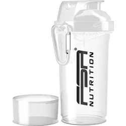 Protein Shaker 800ml mit Pulverfach für cremige Proteinshakes - Weiß One Size