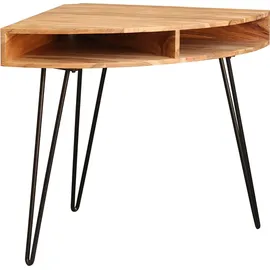 miliboo Eckschreibtisch Akazie massiv / Schwarz