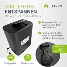 Juskys SpaLuxe 185 x 185 Grau/Blau