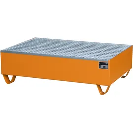 Bauer Südlohn Auffangwanne Stahl 1200 x 800 x 360 mm Gelborange unterfahrbar