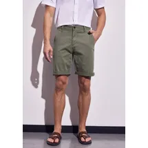 STREET ONE MEN Shorts aus Baumwolle mit Stretchanteil grün 31