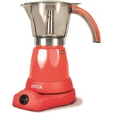 Jocca elektrische Espresso Kaffeemaschine in rot für bis zu 6 Tassen mit 360° drehbarem Kopf
