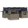 vidaXL Gartensofa-Set 5-tlg. grau Polyrattan