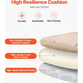 Vevor Chefsessel Leder Braun