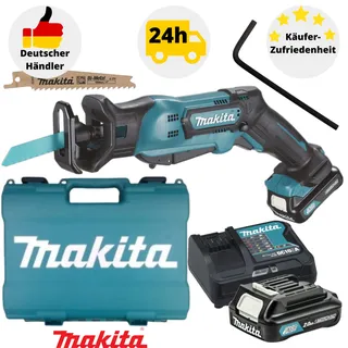 Makita JR103DSAE Akku-Reciprosäge Säge 12V max. mit 2x Akku Ladegerät Koffer LED