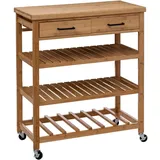 5five simply smart 5five - beistelltisch großes modell 2 schubladen "linha" bambus