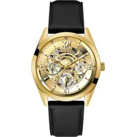 GUESS GW0389G2 Armbanduhr aus Stahl/Leder, oro, GW0389G2-AMZUK