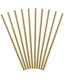 Partydeco Papierstrohhalme 19,5cm Kraftpapier 10er Set biologisch abbaubar Trinkhalme Einweg Cocktail Strohhalme Getränke Deko Partyzubehör Naturbraun