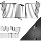 Kaminschutzgitter 5x Ofenschutzgitter Laufgitter Absperrgitter Tierschutzgitter Türschutzgitter Kinder-Sicherung 300x75cm - Swanew