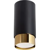 Sollux Lighting Sollux - Deckenleuchte NERO 12,5 Schwarz/Golden 1xGU10 10W Stahl 12.5x6x6cm Lighting