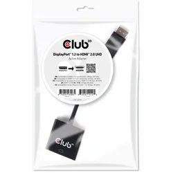 Club 3D Video- / Audio-Adapter DisplayPort / HDMI M bis W 20.3 cm 4K Unterstützung