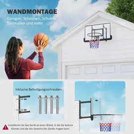 sportnow Basketballkorb Schwarz 45 cm