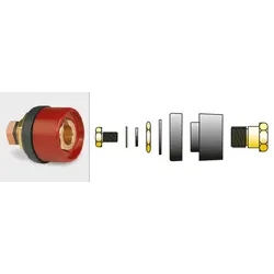 ELMAG Einbaubuchse 35/50/70 mm2, rot rot - 56322 - rot