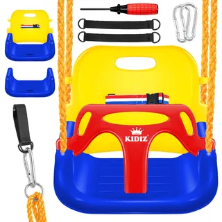Kidiz 3 in 1 Schaukelsitz Gelb / Blau