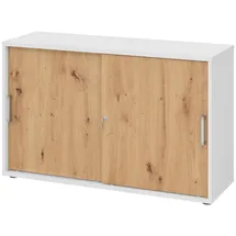 bümö Aktenschrank 2 Ordnerhöhen 80 x 40 x 200 Weiß
