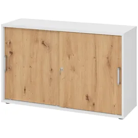 bümö Aktenschrank 2 Ordnerhöhen 80 x 40 x 200 Weiß