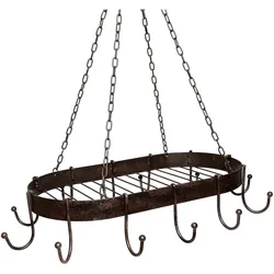 Hängekorb AMBIENTE HAUS "Eisen Topfhänger - antikbraun 57cm", braun (antikbraun), B:72cm H:13cm T:45cm, Eisen, Aufbewahrungsboxen